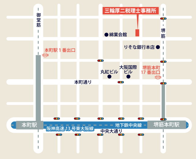 三輪厚二税理士事務所の地図